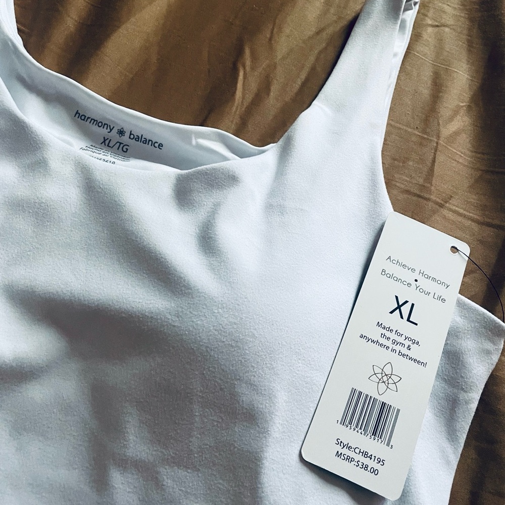 White Tank Top by Harmony Balance